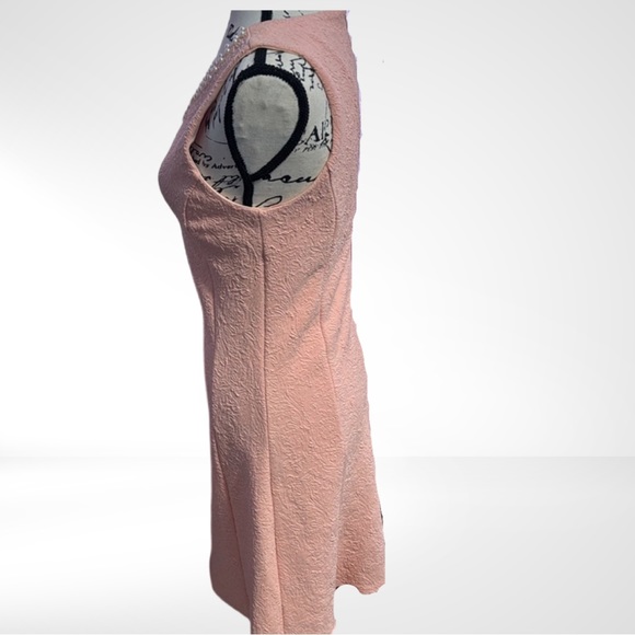 YA Los Angeles Blush Textured Fit & Flare Dress - Picture 3 of 9